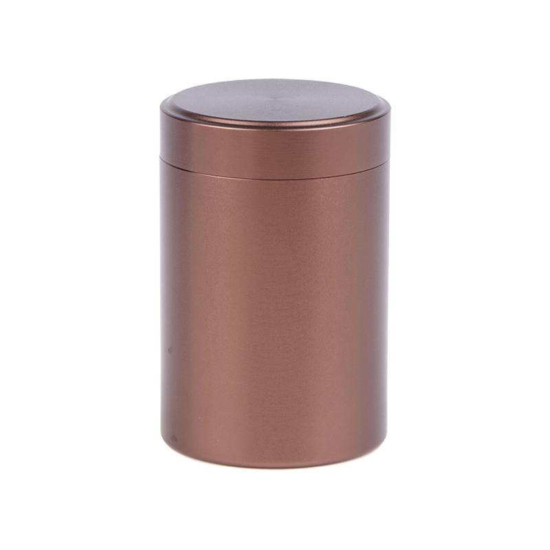 Mini Portable Aluminum Alloy Sealed Jar Travel Moisture-Proof Solid Color Nut Candy Food Storage Container Tea Can