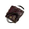 Tory Burch Metal Logo Drawstring Closure Leather Bucket Bag Women bags Burgundy 152044-690