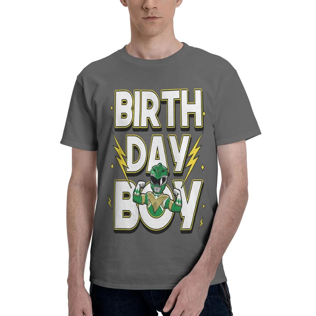Power Rangers Birthday Boy Green Ranger Logo Youth Unisex Tshirt Clothes Hipster Tees Short Sleeve Fugees 100 Cotton