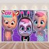 Cartoon Cute Cry Babiesed Birthday Party Decorations Lovely Blind Box Doll Backdrop Baby Shower Supplies Child Room Wall Hanging