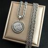 Allah Muslim Arabisch Koran Halskette für Männer Frauen Strass Edelstahl Goldfarbe Islamisches Amulett Kette Schmuck Halskette N8223