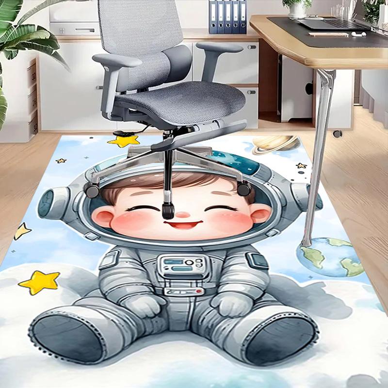 1PC space explorer astronaut Non-Slip Floor Carpet Compatible for Office&Living Room&Bedroom&Dining room - Flat-Weave Machine-W315