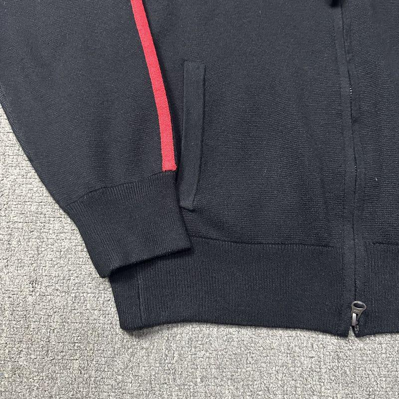 Cardigã com Zíper Alcatraz de Lã Corteiz: Jaqueta de Rua Retrô Americana Tendência