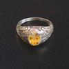 Citrine Oval Cut Gemstone With 925 Sterling Silver Ring For Men's #A932 JL375669163874
