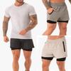 Herren Fitness Sport Trainingsshorts Mit Atmungsaktivem Mesh Und Reißverschlusstaschen