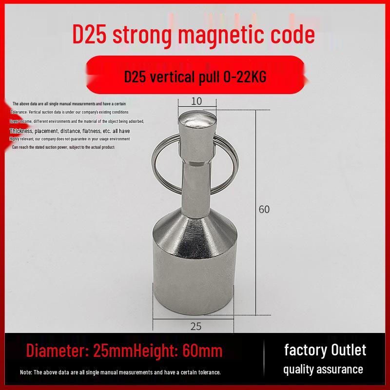 Neodymium-Iron-Boron Ring Keychain Pendant - Strong Magnet & Stainless Steel Authenticator