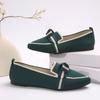 2024 Breathable Lightweight Slip-on Fashion Shoes with Bow, Pointed Toe, and Plus Size Options