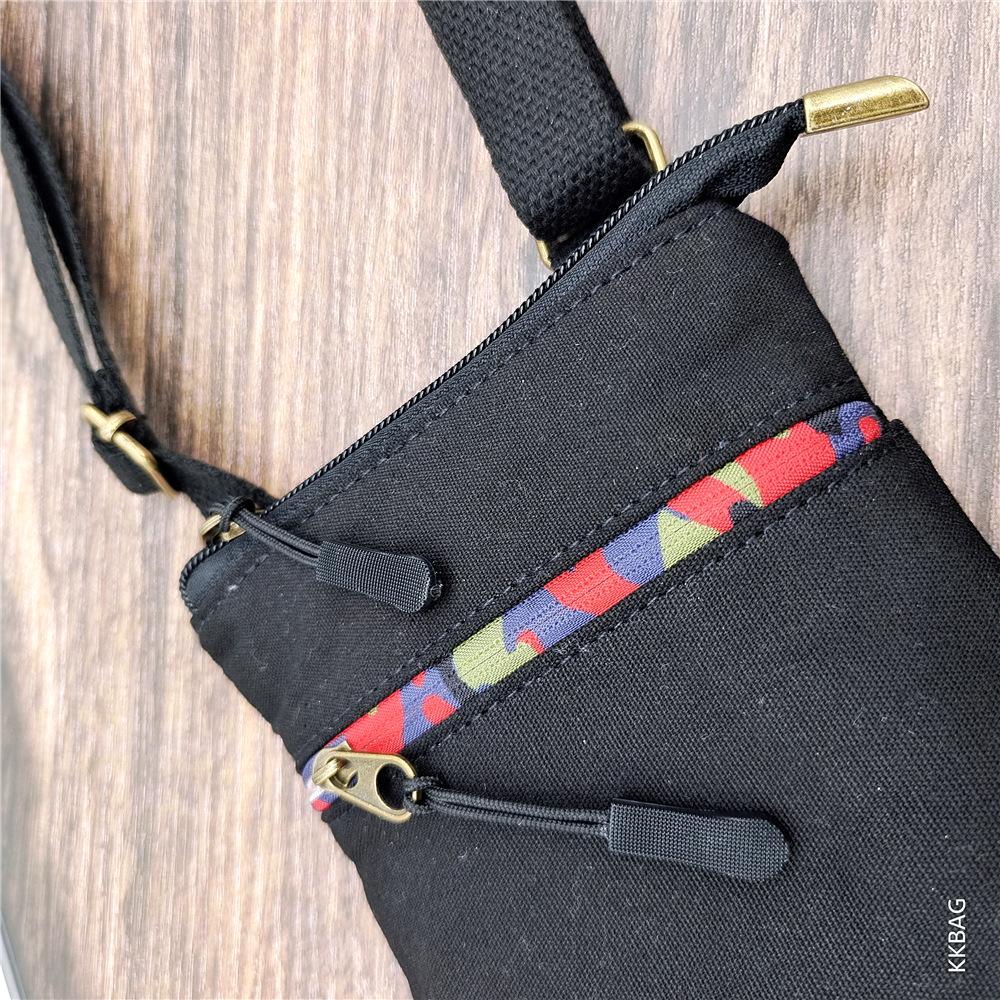 2025 Canvas Crossbody Bag: Simple Vertical Phone, Coin Purse, Versatile Single Shoulder Bag