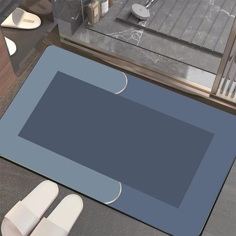 

Мягкий диатомовый грязепоглощающий коврик для пола, нескользящий коврик для ванной комнаты, быстросохнущий декоративный коврик для ног 60 * 90cm