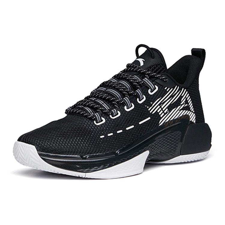 Anta Attack 3 Slip Resistant Abrasion Resistant High top Basketball Shoes Men's Black 112131609-5