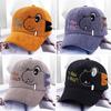 Cute Baby Hat Cartoon Dinosaur Kids Boy Girl Baseball Cap Spring Autumn Children Corduroy Adjustable Sun Protection Caps