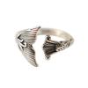 New Retro Distressed Fishtail Open Mouth Ring for Women Fashion Retro