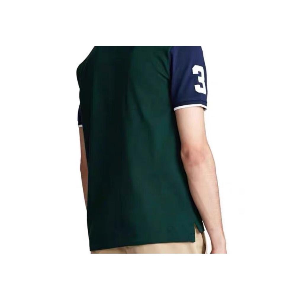 Polo Ralph Lauren Logo Embroidered Straight Fit Short Sleeve Polo Shirt Men tops Green 710784715-001