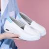 Nurse Shoes Women's Autumn, Autumn and Winter Korean Version Leather Casual Flat-bottomed Air Cushion Nurse Shoes Cotton New White Shoes