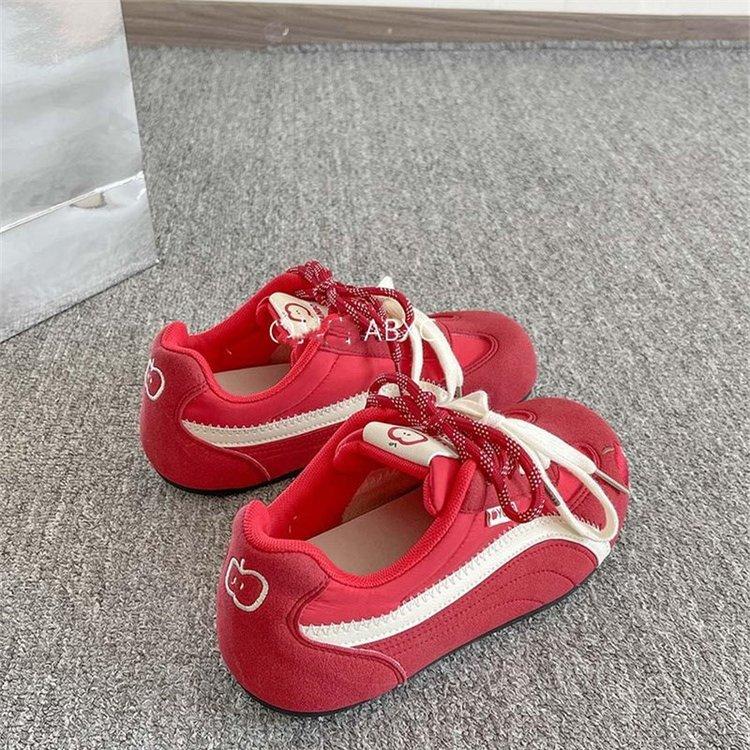 Popular Barbie Pink Board Shoes Women's 2025 New Platform White Shoes Korean Versatile Niche Shoes Dexun Shoes