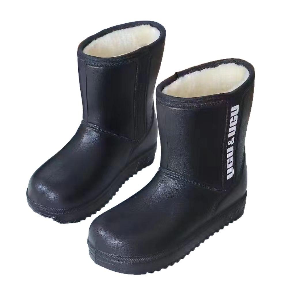 eva snow boots new high-top rain boots rain shoes cotton boots winter velvet thickened warm waterproof and non-slip
