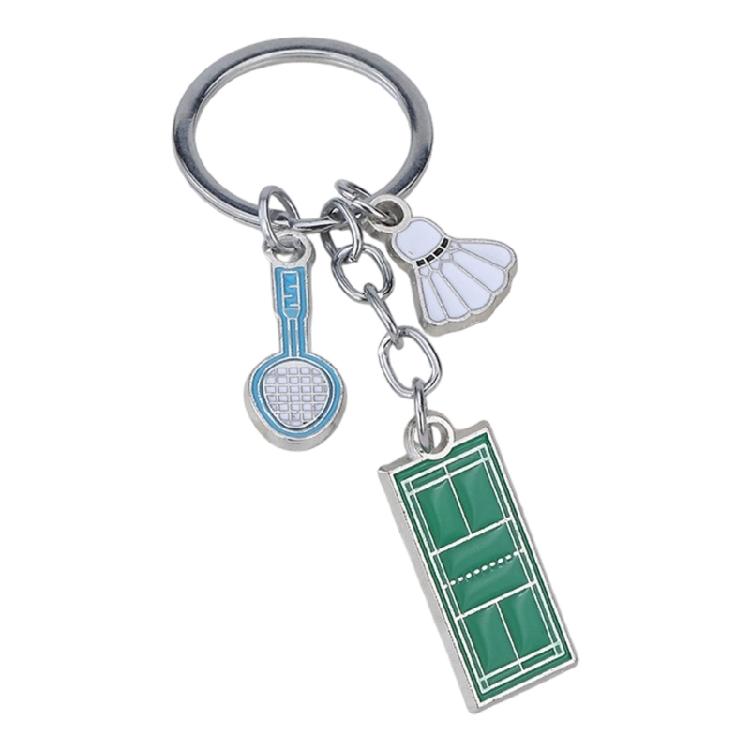 Unique Football/Basketball/Badminton/Table Tennis Pendant Keychain Key Holder Fashion Statement Accessory
