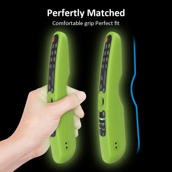 Remote Control Cover Waterproof Stain-resistant Shockproof Glow in The Dark Wear-resistant Full Protection with Strap TV Remote Control Holder