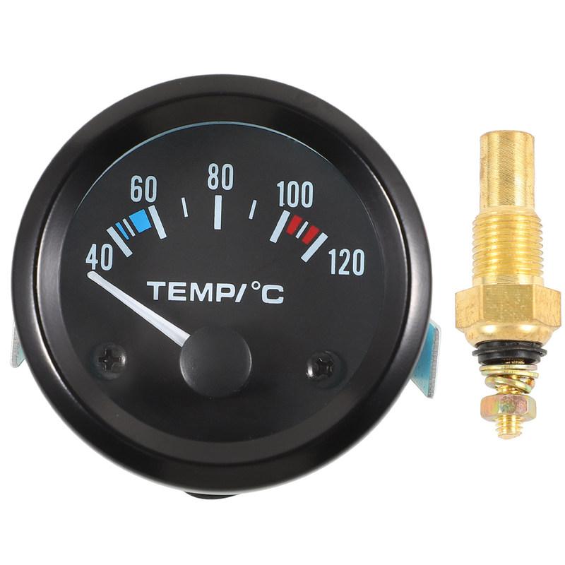 Universal 12V Automotive Water Temperature Gauge High Accuracy Car Water Temp Gauge Automotive Part Easy Install Iron ABS