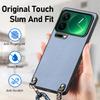 For Xiaomi 17 Pro Case Carbon Fiber Texture PU + PC + TPU Anti Drop Phone Cover with Crossbody Lanyard