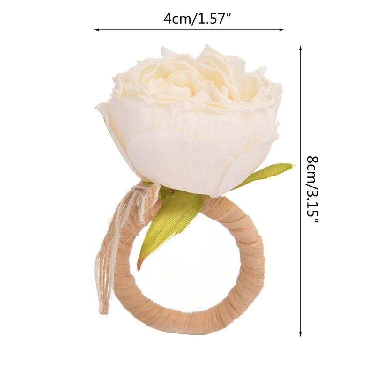 Rose Serviette Buckles Holder For Wedding Table Sweet Decoration Towel Holder