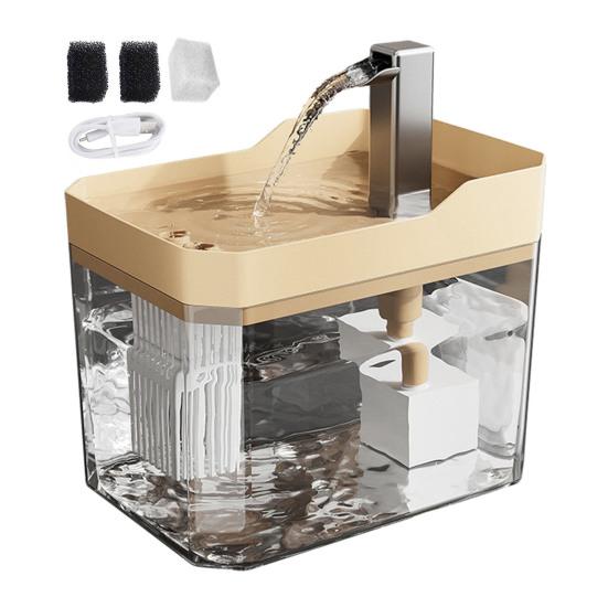 

1,5 л прозрачный фонтанчик для домашних животных автоматический диспенсер для питья кошек с 3 фильтрующими губками электрическая миска для домашних кошек и собак C