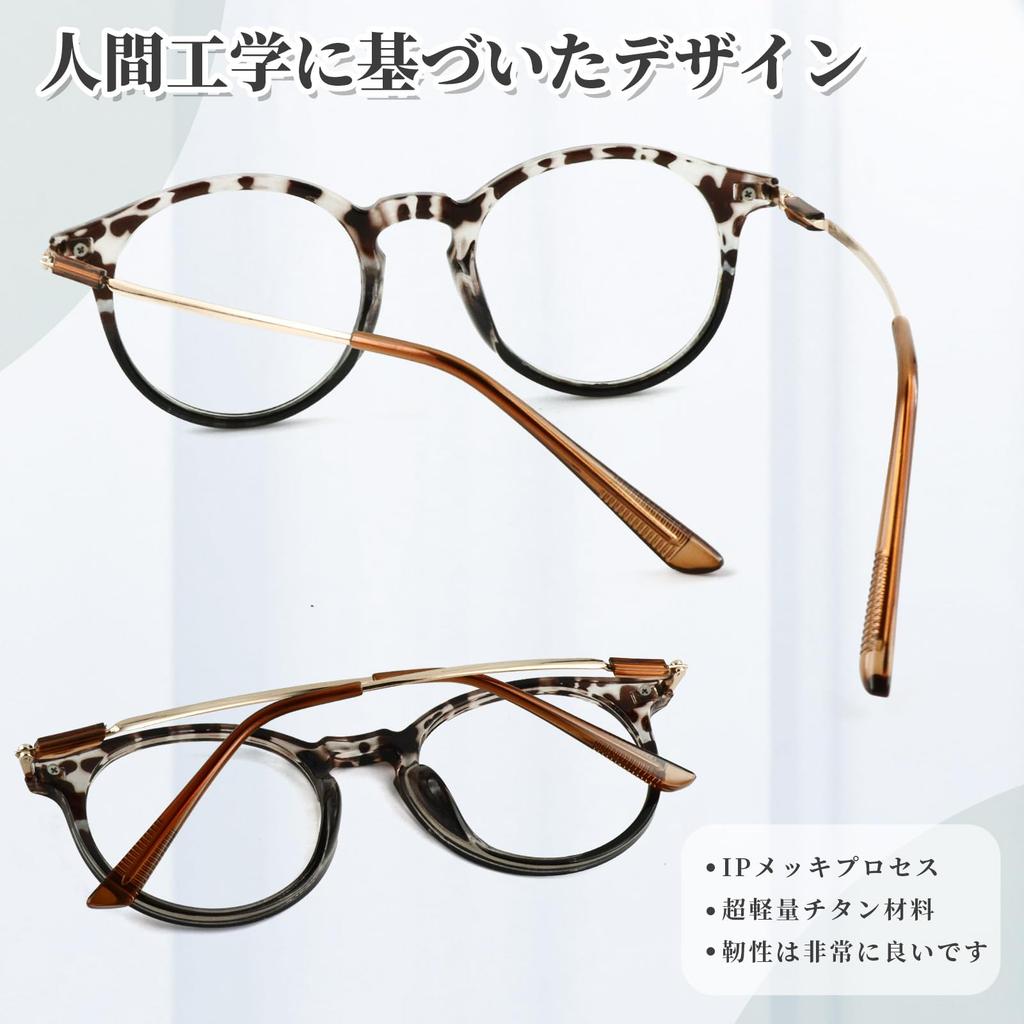 Stylish Round Reading Large for TR Metal Combination Blue Light Reading Glasses 2023 [Zessilo] Glasses, Size, Presbyopia, Frame, Women's & Men's,