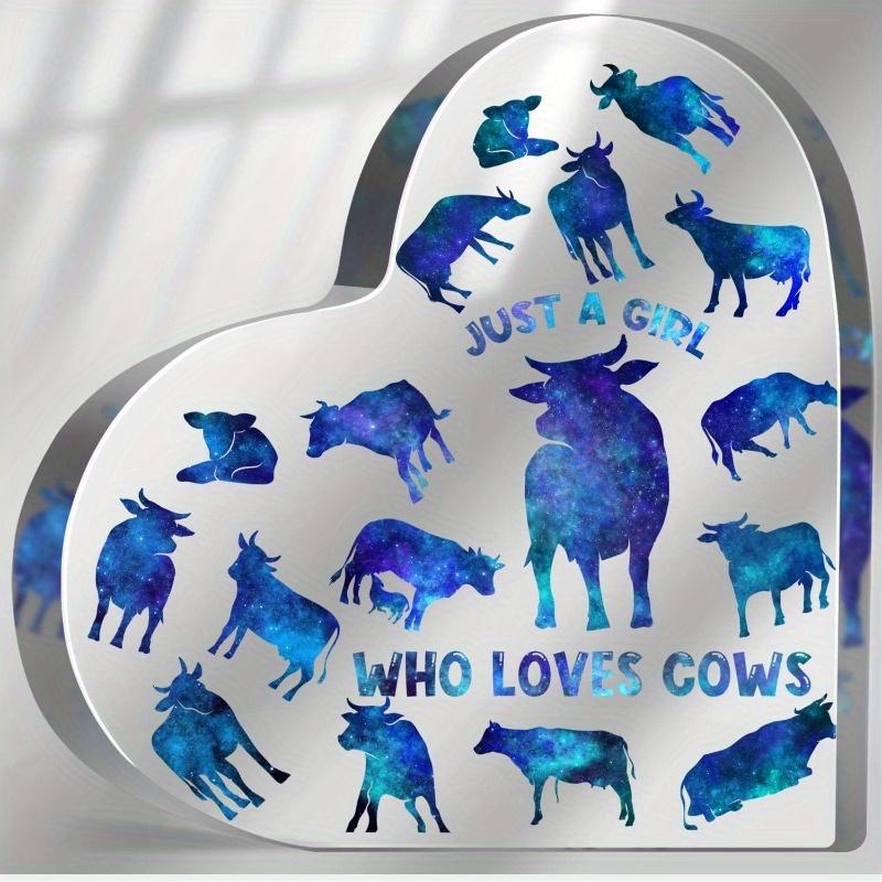 Just a Girl Who Loves Cows  Acrylic Sign - Themed Birthday Gift & Desk Decor чистый
