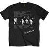 Men's Beatles White Album Tracks (Back Print) Slim Fit T-shirt  Black