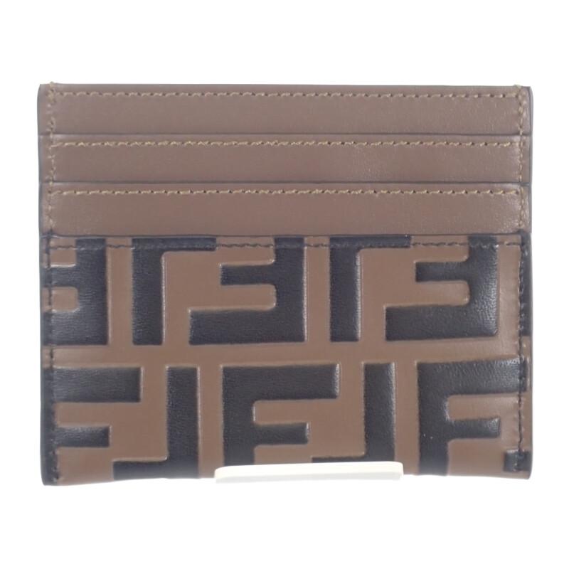 Fendi 8M0445ADYMF13VK Kartenetui Braunes Leder Damen