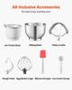 Ice Cream Maker, 1.7 L Capacity, 6-Speed Electric Stand Mixer, with LED Digital Display & Timer, Mixing Paddle, Dough Hook, Splash Guard, for Homemade