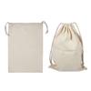 2PCS Household Plain Cotton Storage Bag with Drawstring Laundry Sack Stuff Bag for Travel Home Use