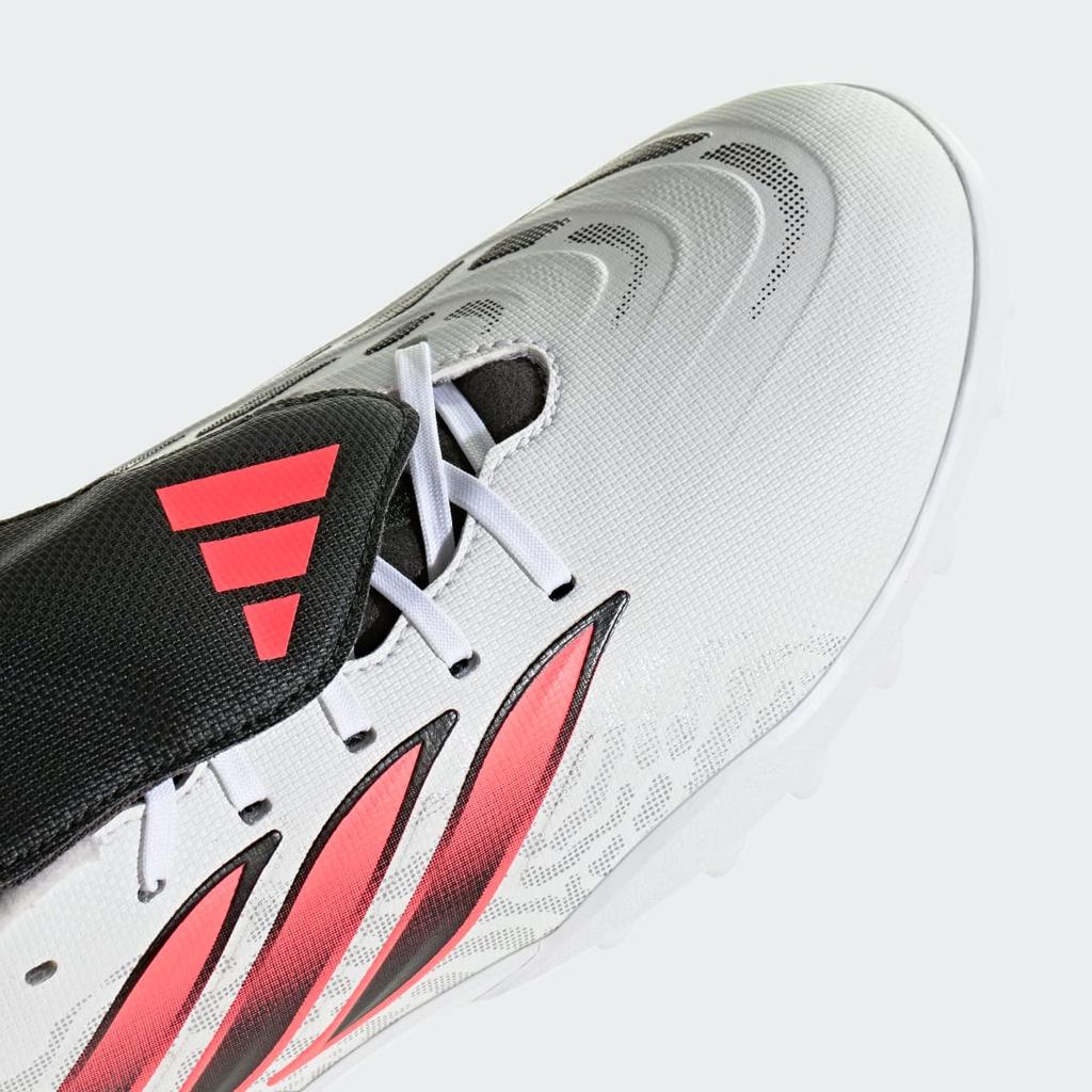 adidas PREDATOR CLUB Fold-Over Tongue Turf Football Boots IH2113 Unisex Performance Sports Shoes Cloud White / Solar Turbo / Core Black