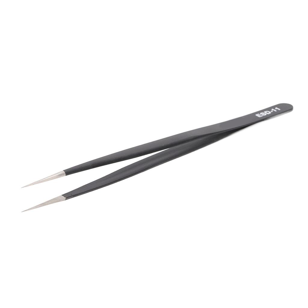 Static Resistant Tweezer Stainless Steel Non Magnetic Accuracy Straight Head Tweezer for Laboratory