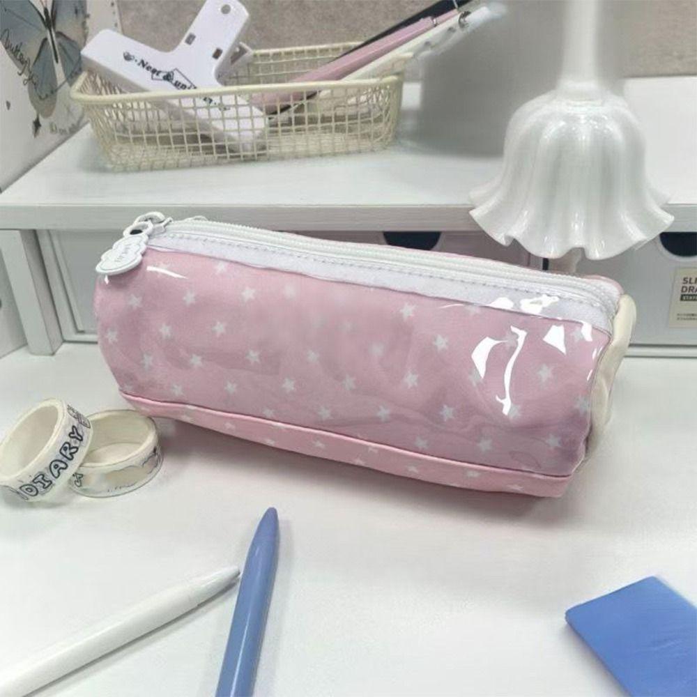 Portable Pen Bag Pink Towel Roll Pen Pouch Durable Stationery Storage Bag  School Supplies