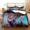 Genshin Impact Animation Cartoon Soft And Comfortable Comforter Bedding Sets Bedding Set Luxury Quilt Cover Customizable