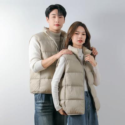 Yu Xin Nationaler Standard 90 Fleece Neue Paar Herren- und Damen-Daunenjacke Weste Außen Warm Herbst und Winter Daunenweste