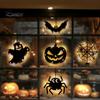 Outdoor Halloween Accessories Pumpkin Hanging Decor, Non-Woven Ghost Ornament with Light String, Spooky Decorations Door Wall Decor for Party