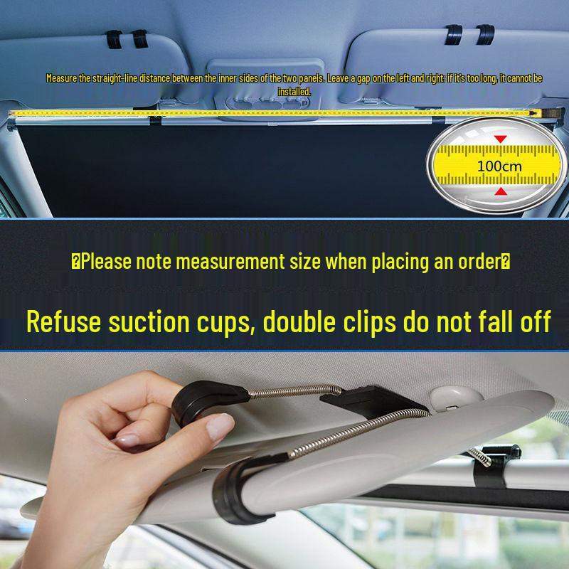 

pNC Windshield Sunshade: Car Curtains for Heat Insulation and UV Protection Aviation-Grade Sunscreen [Mirror Fixed] 95cm