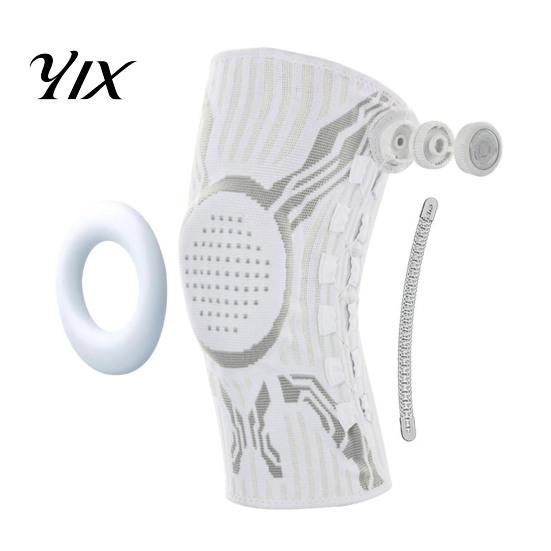 Supportive Knee Gear Adjustable Knob Brace, Support with Patella Pad, Side Stabilizer, High Elasticity Compression Sleeve for Workout Arthritis