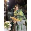 1pc Unisex Winter Warm Scarf Luxury Outdoor Leisure Scarf ThickenWarm Shawl Classic Tassels Fluffy Scarf Solid Color Soft Shawl