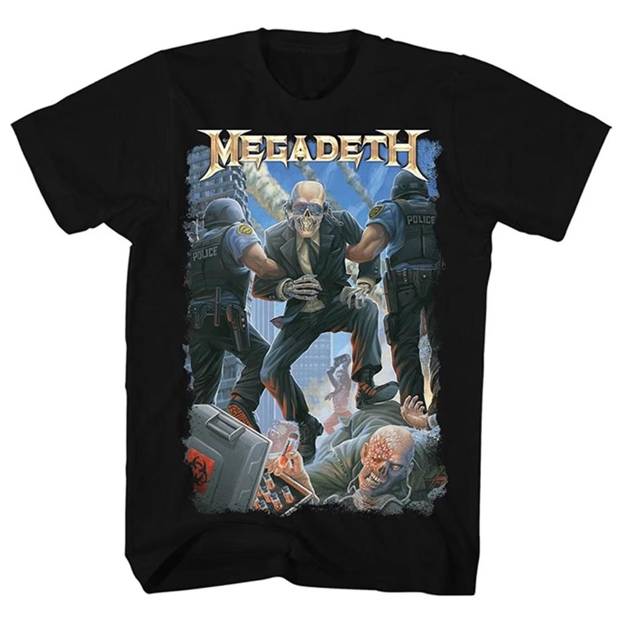 

Megadeth Band 2026New Men s 100%Cotton shirt Y2k album Graphic Tshirts hiphop style fashion hawaiian luxury woman popular Tsh... S разноцветный