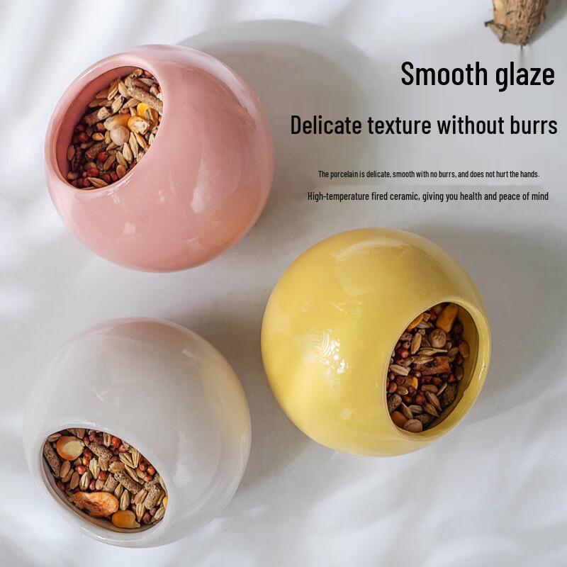 Anti-Bite Ceramic Bird & Parrot Food Bowl