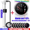 ZMFJH 2"52mm Fuel Level Gauge+Fuel Float Sensor 100-550mm 0-190 ohm Oil Tank Meter with Alarm 7 Color Light for Car Yacht 12V24V