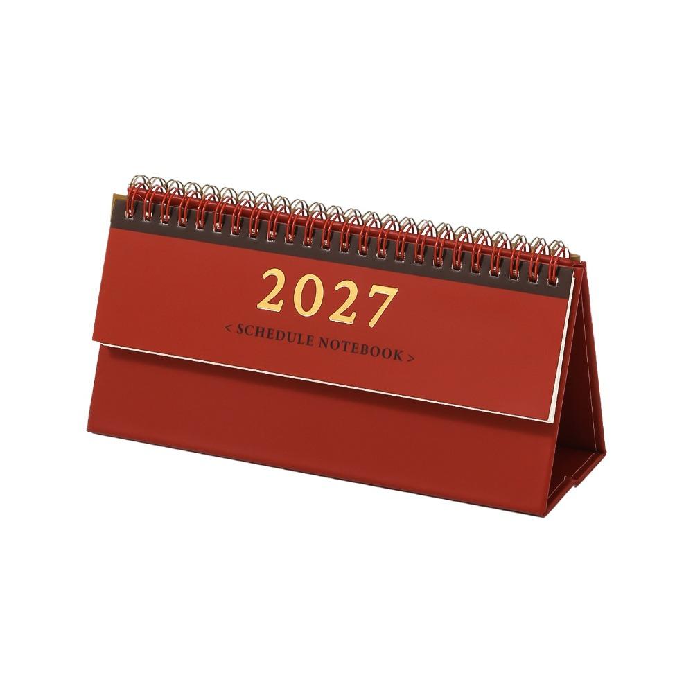 Creative 2027 Desktop Calendar Thick Paper Time Manegement Organizers  Desktop Decoration