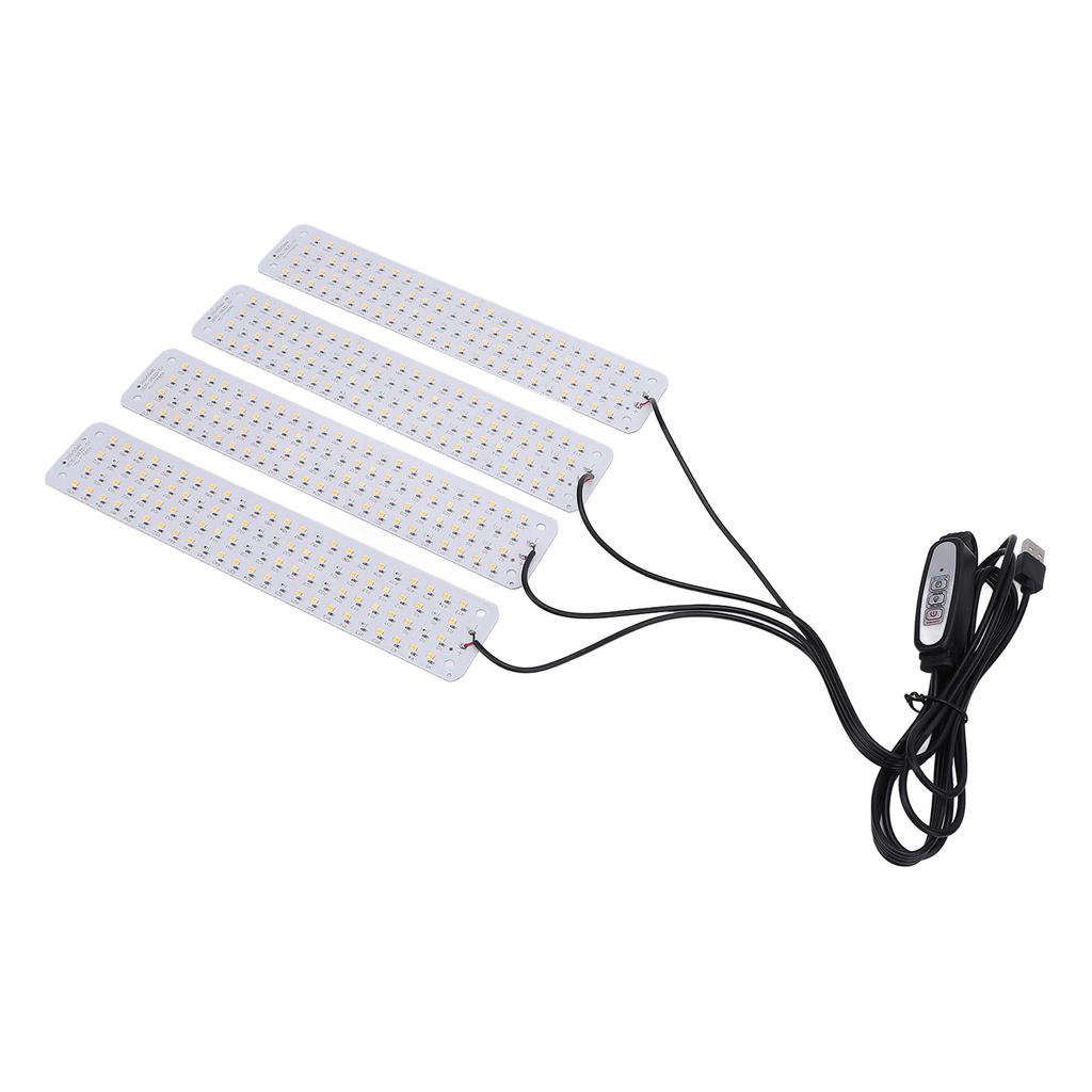 LED Grow Light Panel for Indoor Plants 384 LEDs Growing Lamp Dimmable Intelligent Timing 5V