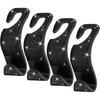 4 Packs Car Purse Hook, Bling Seat Headrest Bag Holder Hanger for Car, Easy Install Car Organizer Accessories Gift for Women (Black)