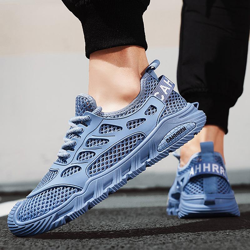 Men's spring and summer new mesh thin elastic band foot cover sports trend versatile shallow mouth casual men's shoes