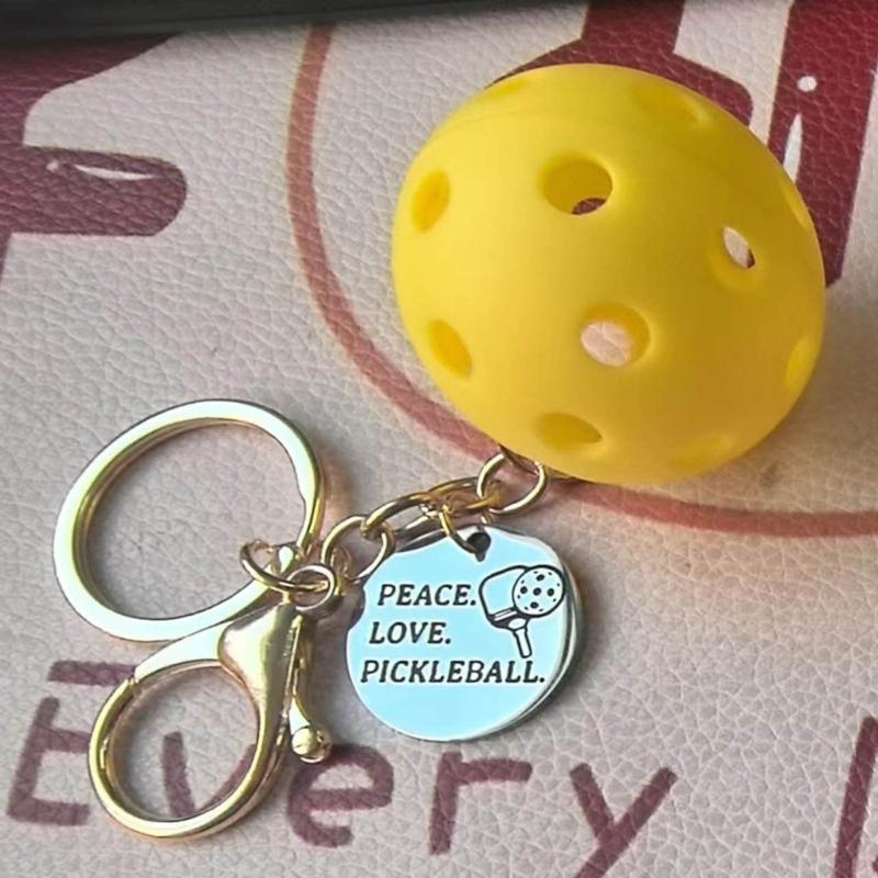 Practical Pickleball Keyring Mobile Phone Hangings Accessory Keychain Pendant Cute Backpack Charm Pickleball Lover Gifts