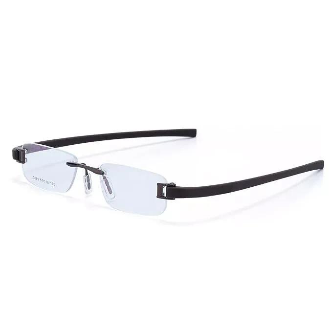 RSINC Combo Rimless Frame Eyeglasses for Unisex Silver Blue-Brown Brown Tag A1 JL166991718147